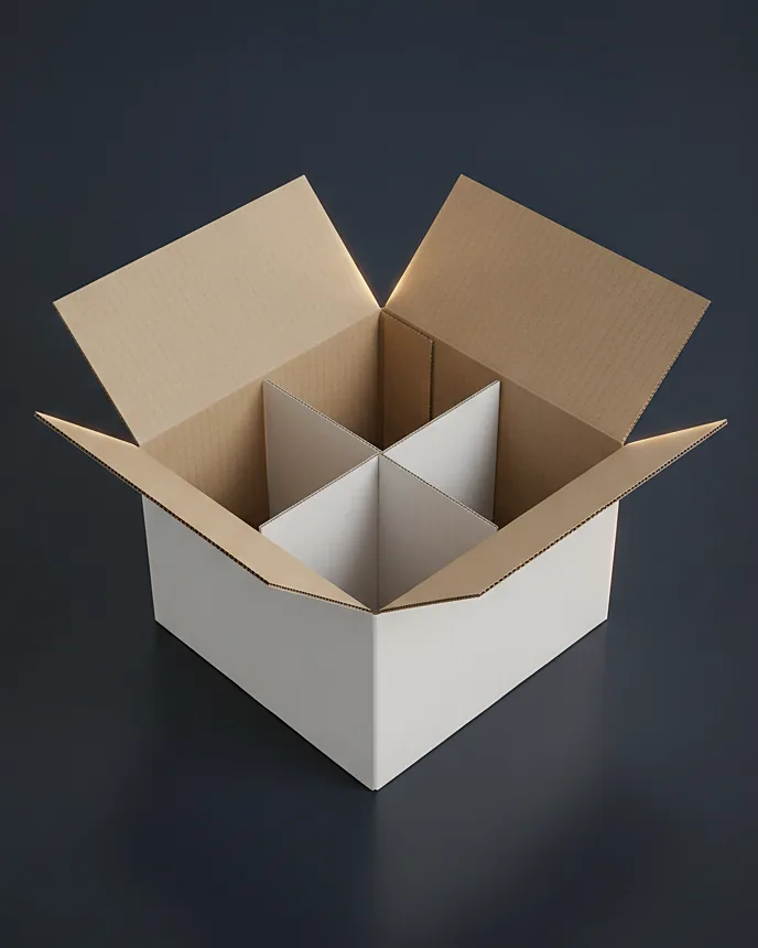 Custom candle shipper box, close-up of the edge, surface texture and finish