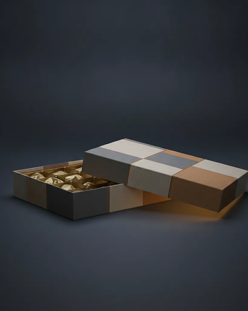 Custom chocolate rigid box, from the chocolate range