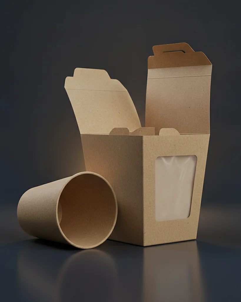 Custom coffee sleeve and cup carrier, close-up of the edge, surface texture and finish