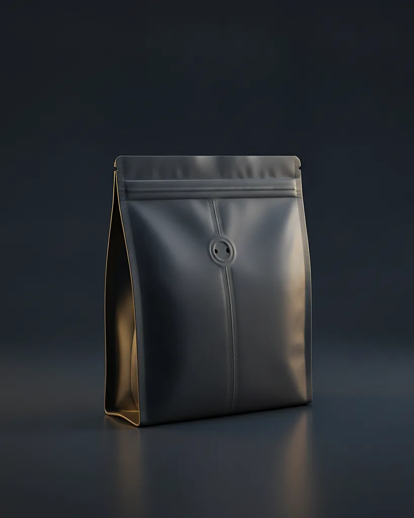 Custom candy bag, close-up of the edge, surface texture and finish