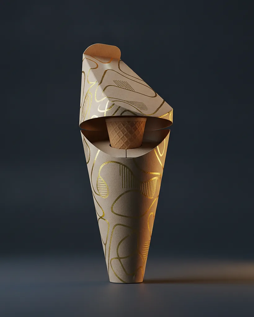 Custom cone sleeves, close-up of the edge, surface texture and finish