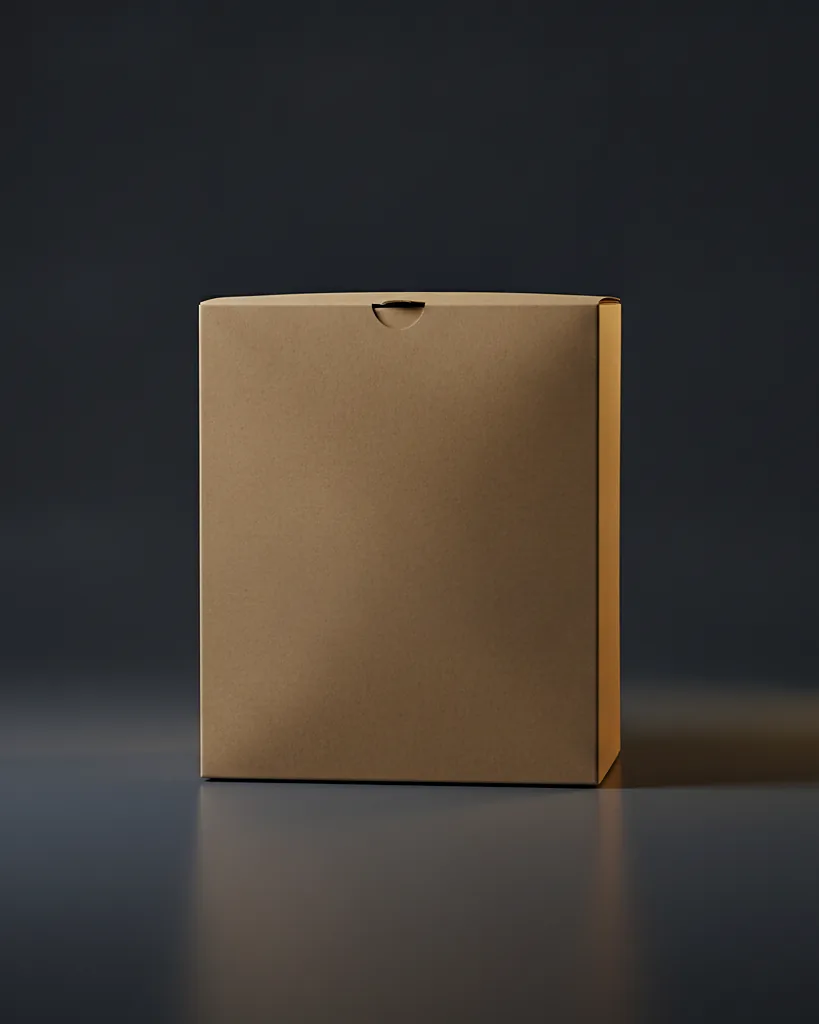 Custom donut box, food-grade SBS, window optional, on a dark navy studio backdrop
