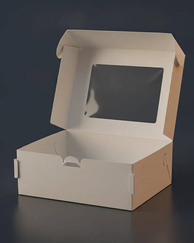 Custom donut box, close-up of the edge, surface texture and finish