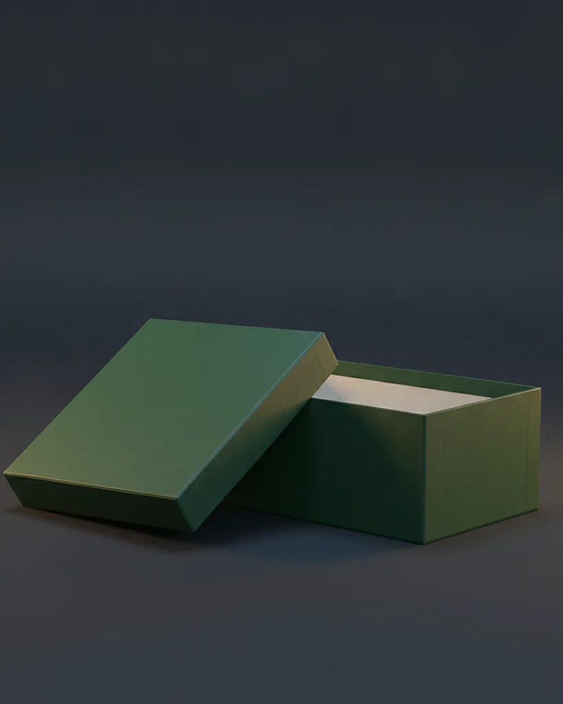 Custom flower box, rigid board, waterproof liner, on a dark navy studio backdrop