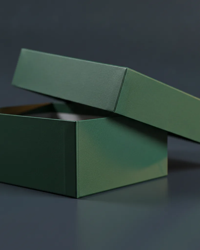 Custom flower box, close-up of the edge, surface texture and finish