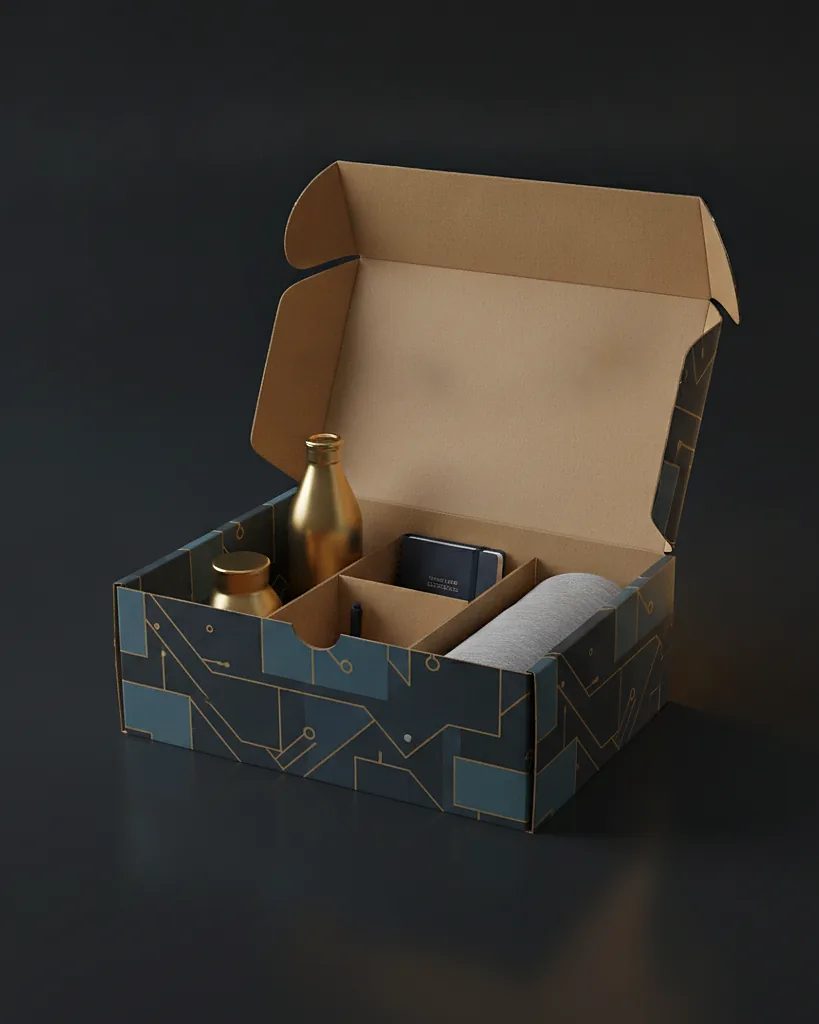 Custom swag box, close-up of the edge, surface texture and finish