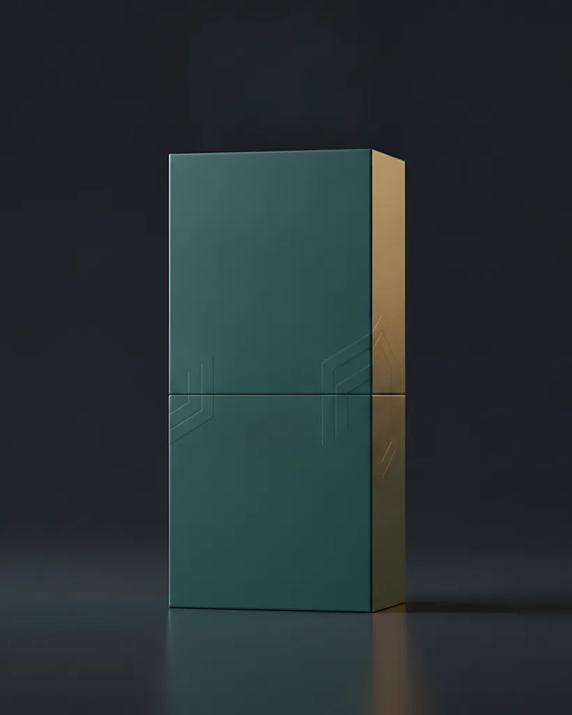Custom vape cartridge box, 18pt SBS, cartridge-sized cavity, on a dark navy studio backdrop