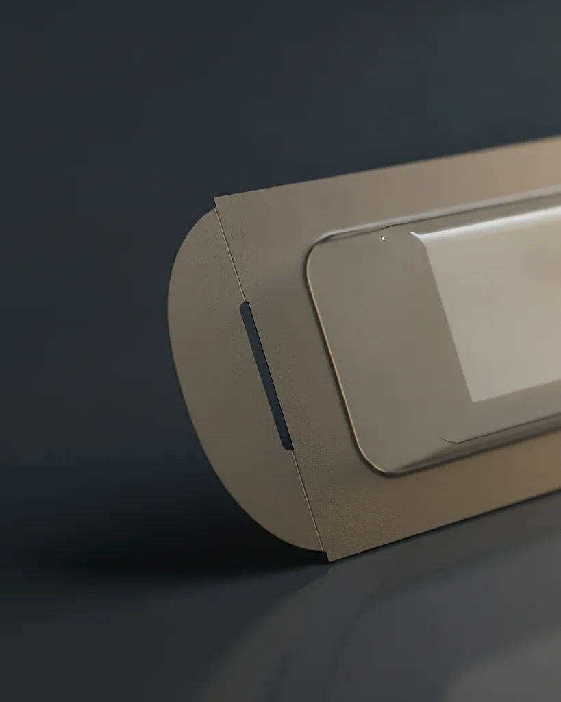 Custom fishing lure packaging, close-up of the edge, surface texture and finish
