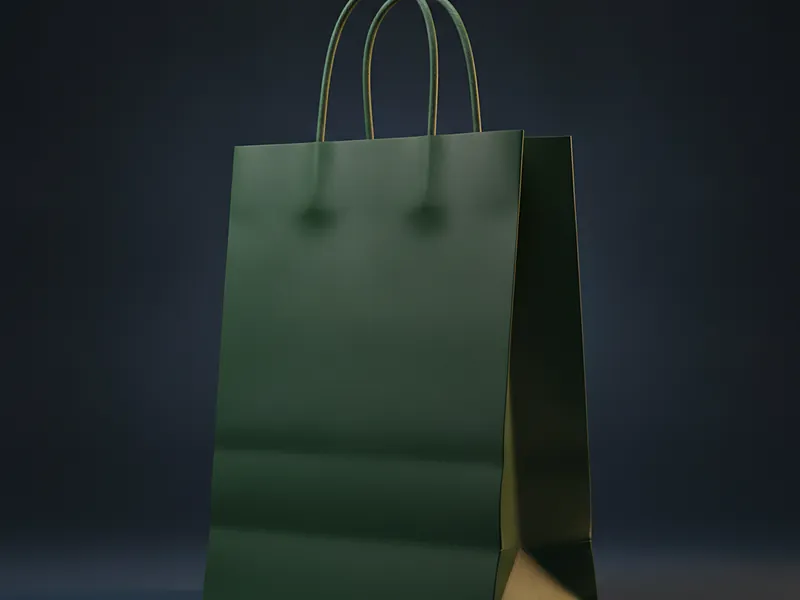 Custom gusset paper bag