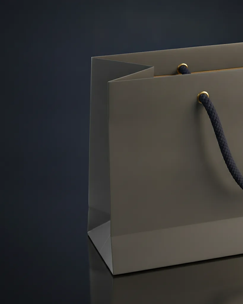 Custom laminated euro tote, close-up of the edge, surface texture and finish