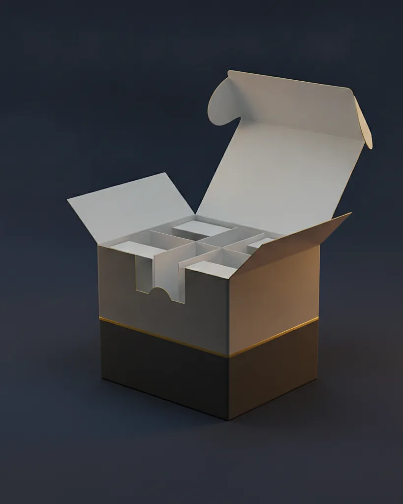 Custom pharmacy style carton, close-up of the edge, surface texture and finish