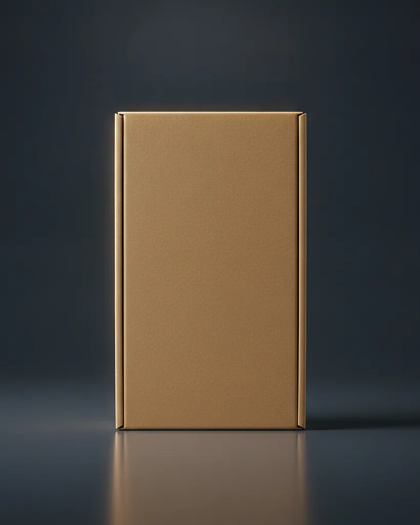 Custom reverse tuck end carton, 18pt SBS, on a dark navy studio backdrop