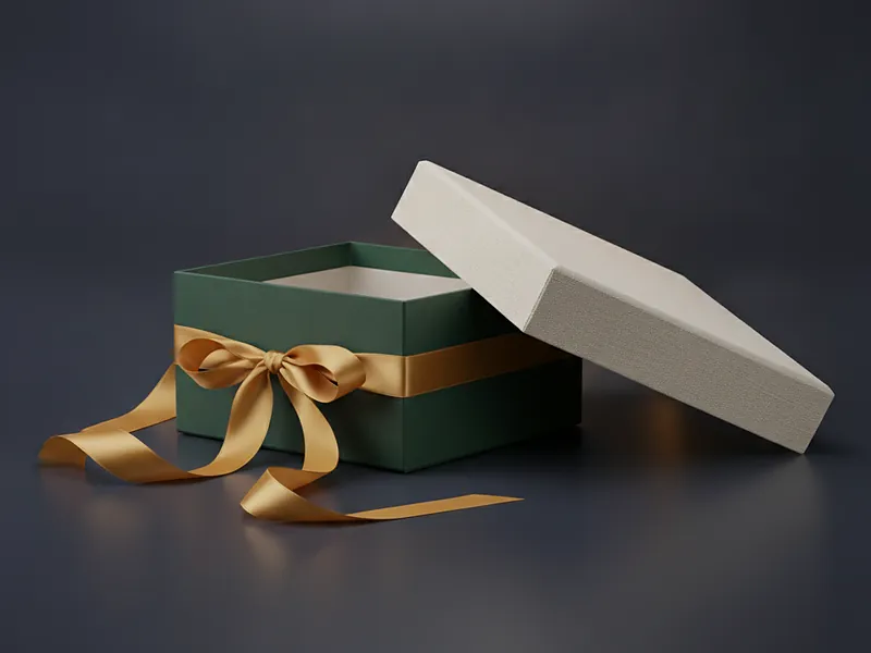 Custom ribbon closure box