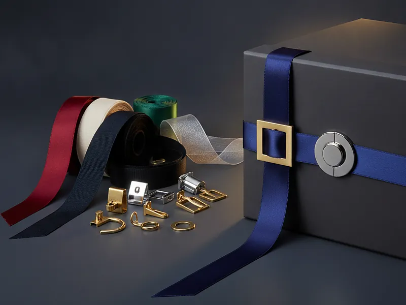Custom ribbon and closure hardware