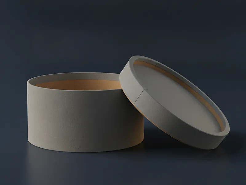 Custom round rigid box