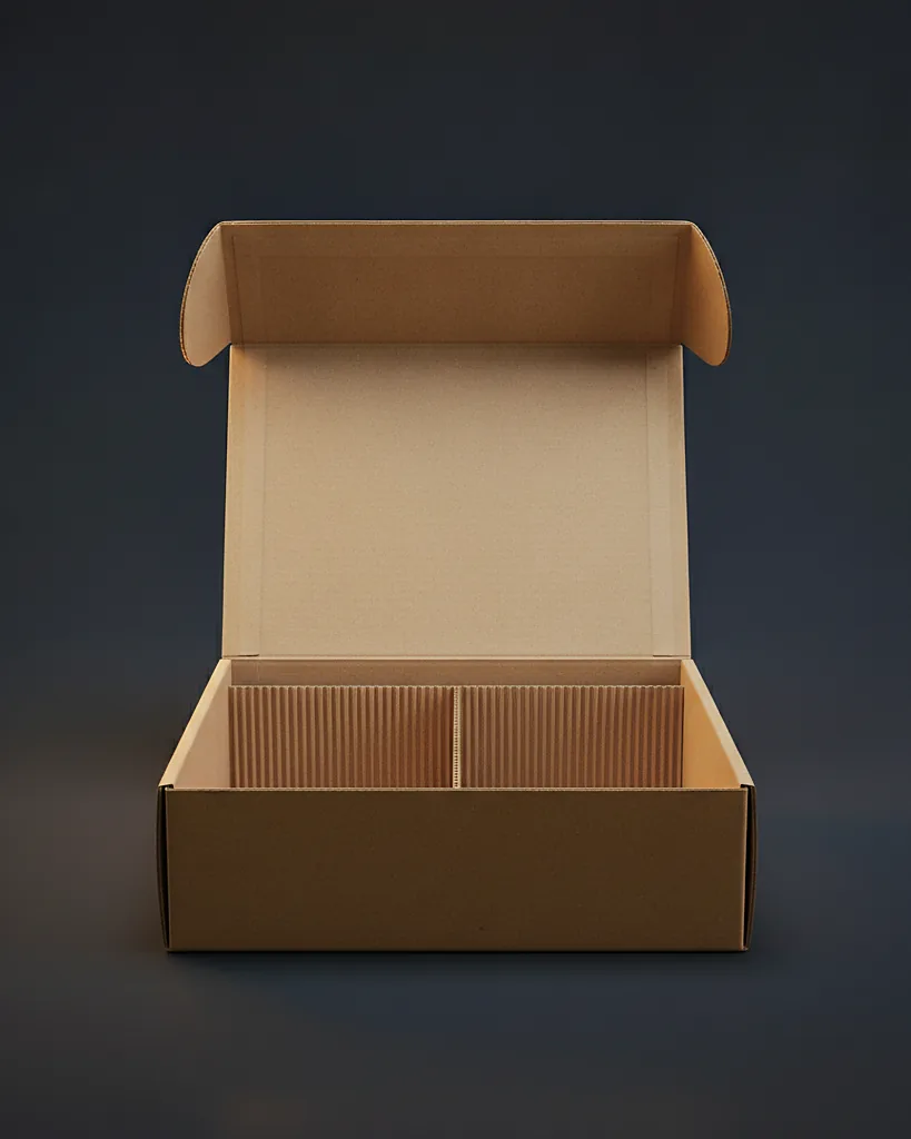 Custom suitcase box, close-up of the edge, surface texture and finish