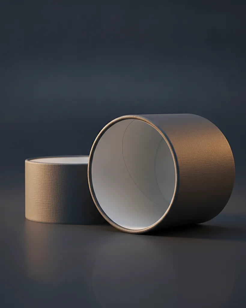 Custom telescoping tube, close-up of the edge, surface texture and finish