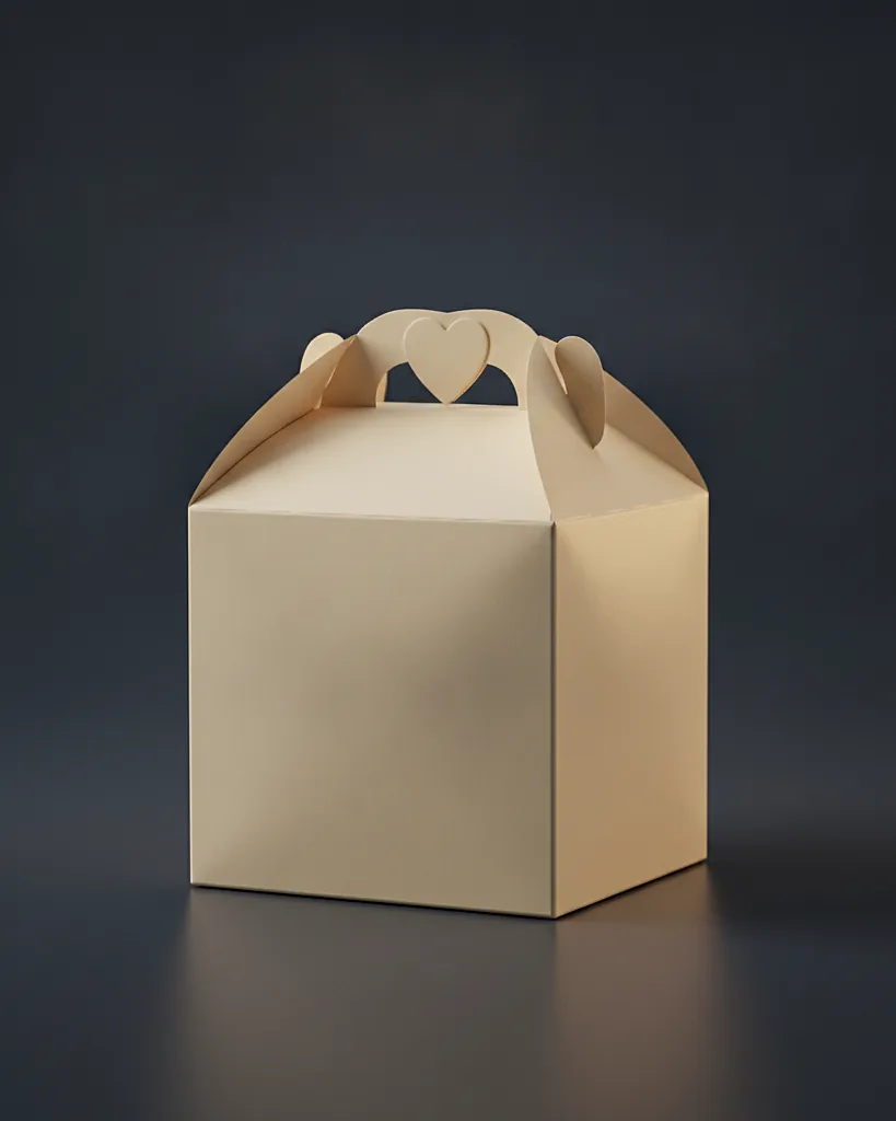 Custom wedding favor box, 14pt to 18pt SBS, three styles, on a dark navy studio backdrop