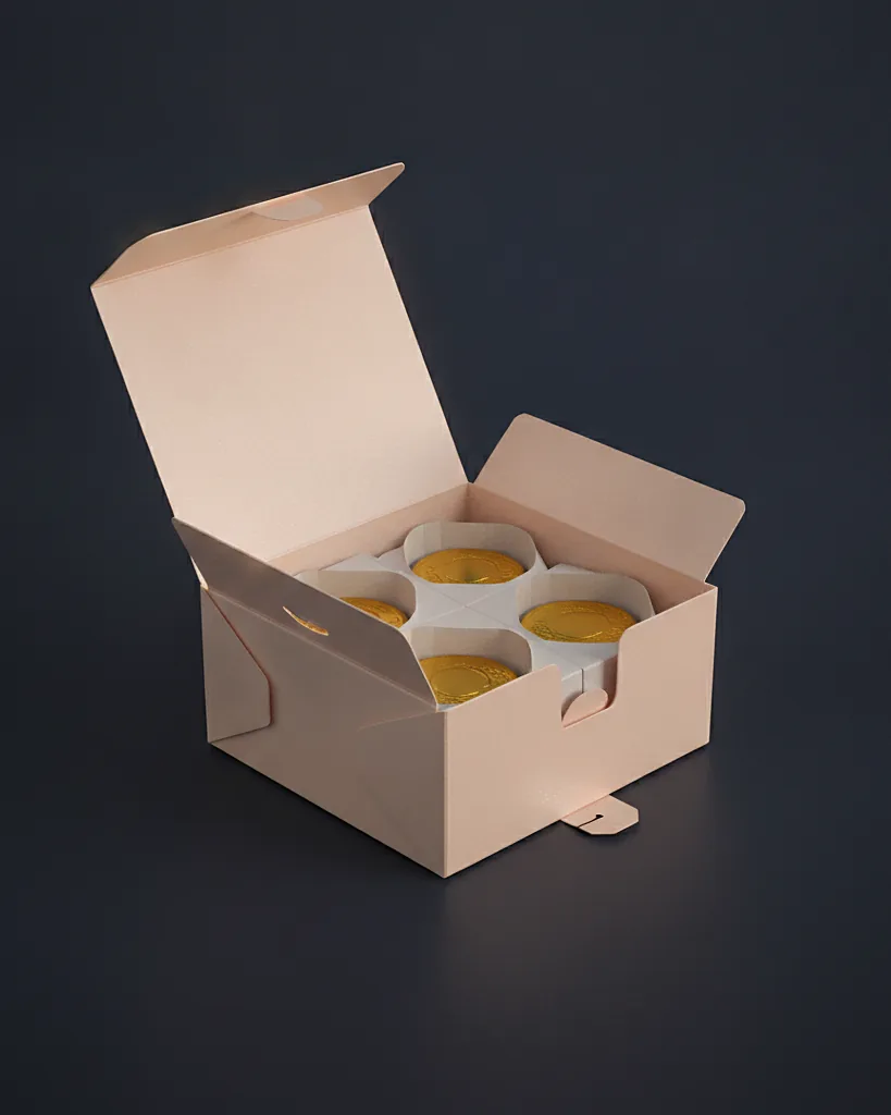 Custom wedding favor box, close-up of the edge, surface texture and finish